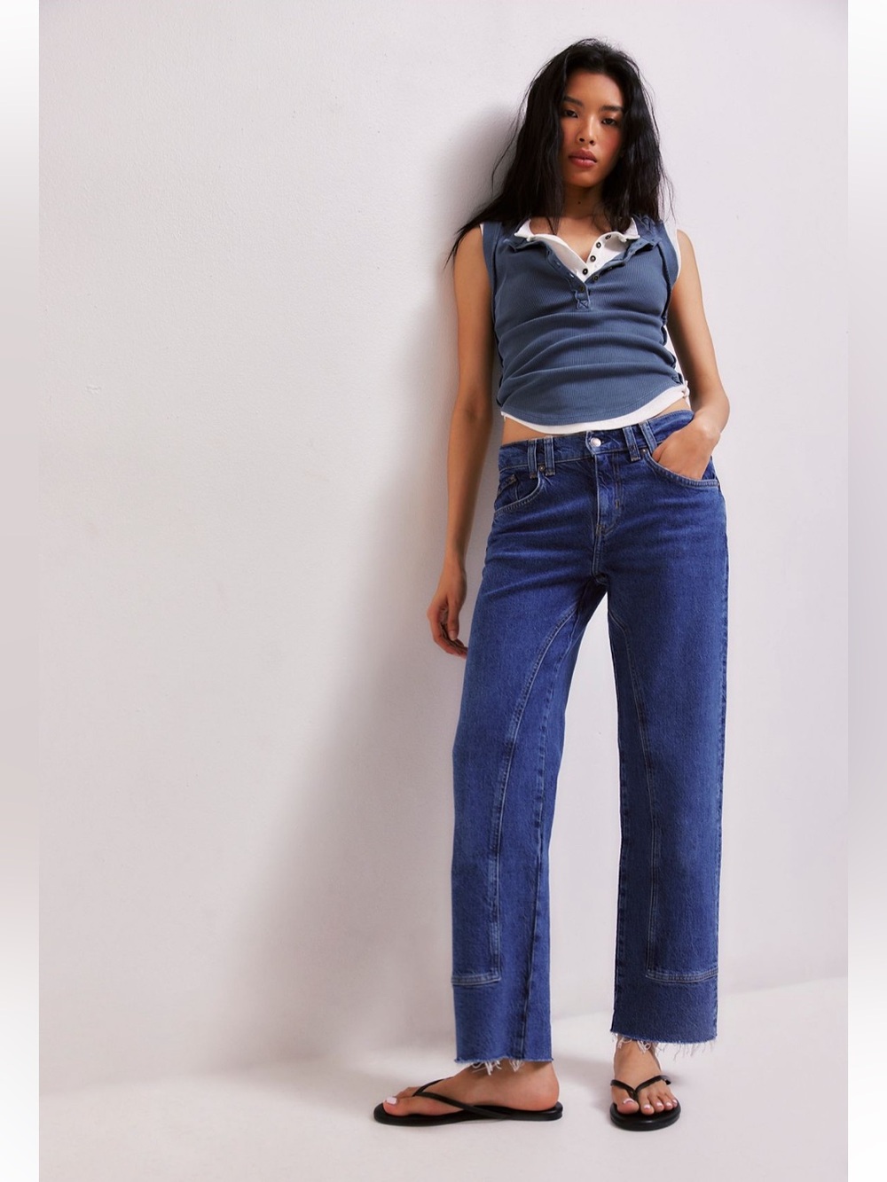 Free People EUC Risk Taker Mid-Rise Jeans Size 29 in Be Bold